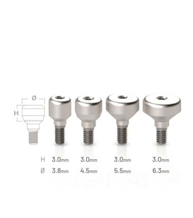 Healing Abutment / Cap H.3mm compatible with Edison Medical®️ - تصویر 1