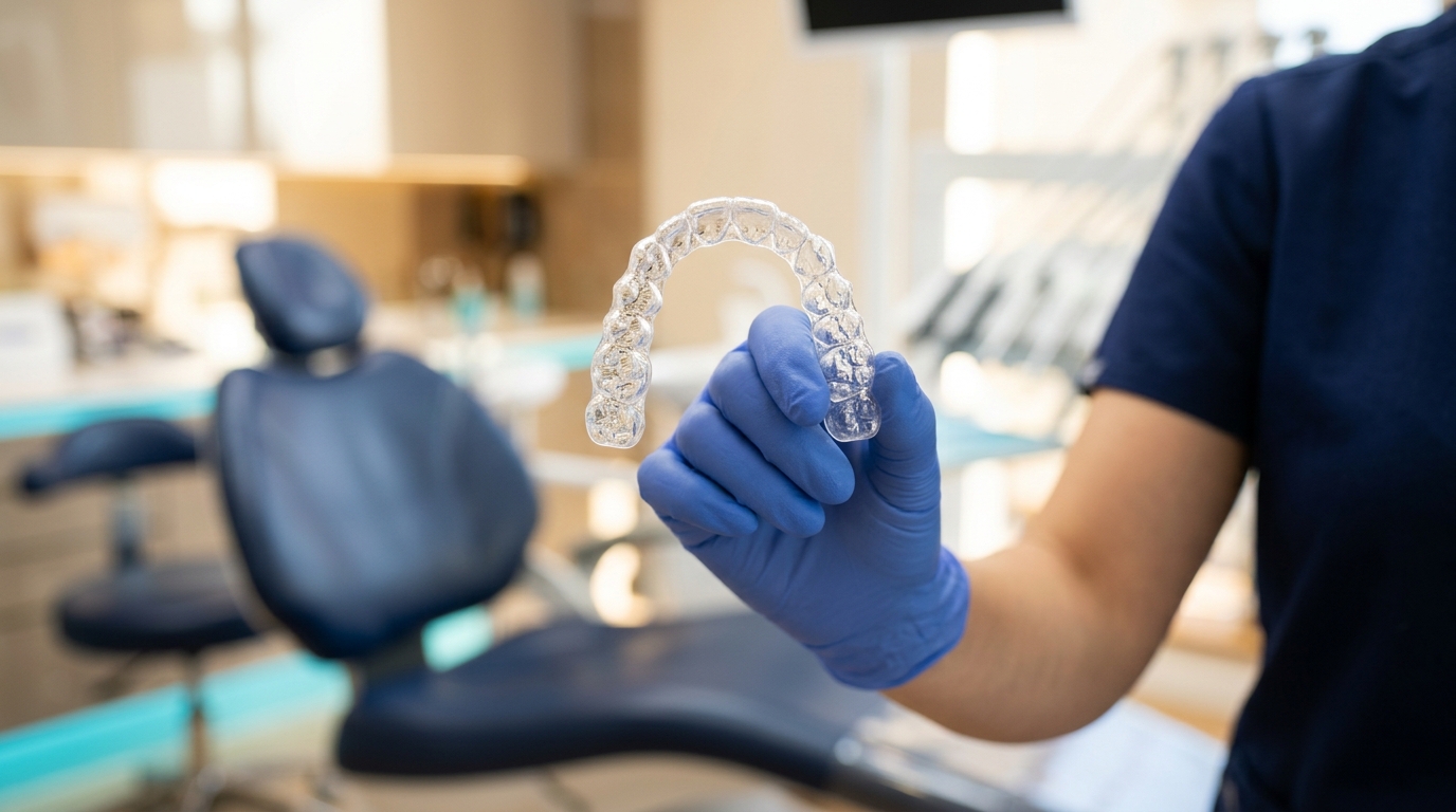 Crystal Clear Orthodontic Aligner Arch in Clinical Setting