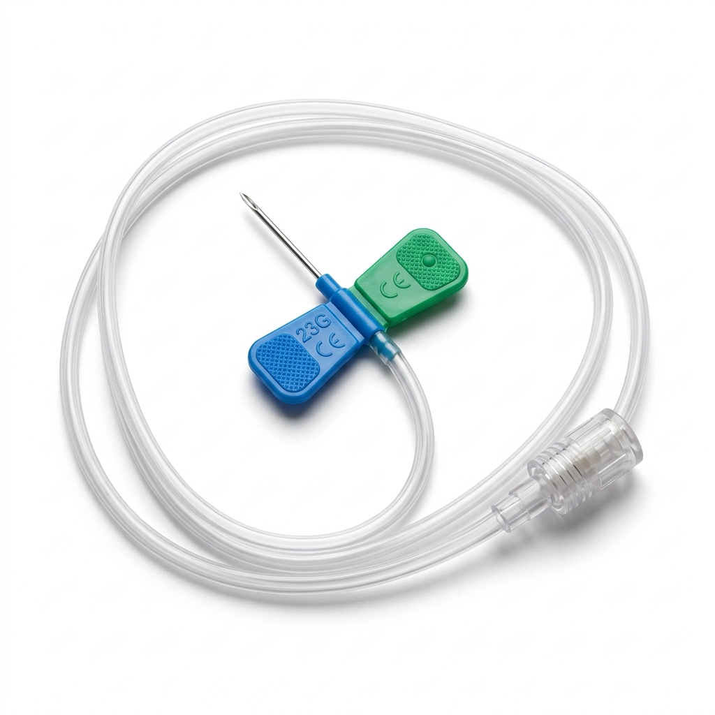 scalp-vein-butterfly-needle Scalp Vein Set (Butterfly Needle) - medical butterfly needle for short-term venous access sold by Sayeh Gostar Salamat