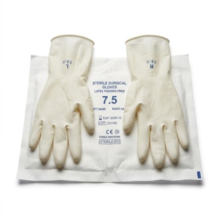 Latex Surgical Gloves - sterile anatomical surgical gloves in low powder and powder free options sold by Sayeh Gostar Salamat